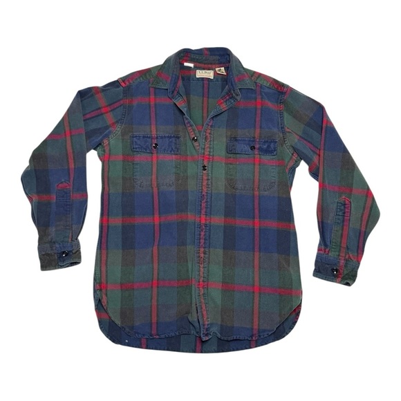 L.L. Bean Other - L.L. Bean Men's Long Sleeve Button Plaid Tartan Flannel Size Medium